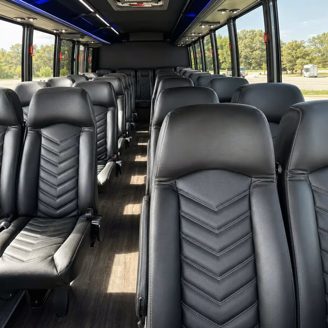 28 passenger minibus interior