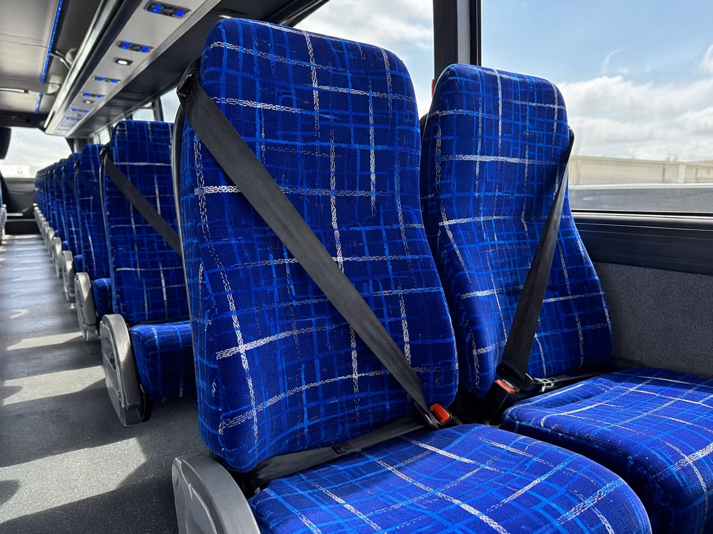 56 passenger charter bus interior