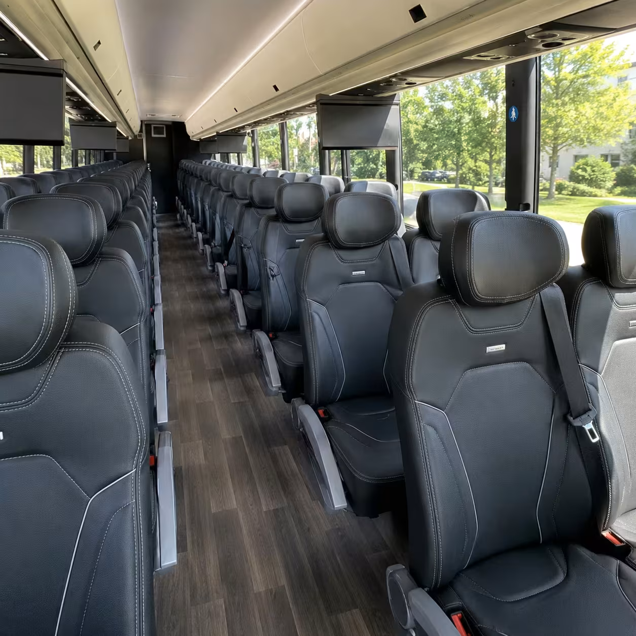 folsom charter bus rental interior